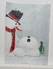 12 Days Xmas in July ACEO “Top Hat & Bottoms Up” by Maryan 2.5in x 3.5in OOAK — photo 1