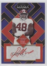 2022 Wild Card Mania Square Purple Rainbow Phidarian Mathis Rookie Auto RC 00kr. rookie card picture