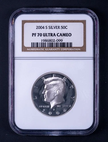 2004-S Silver Kennedy Half Dollar Proof NGC PF70 Ultra Cameo BB099