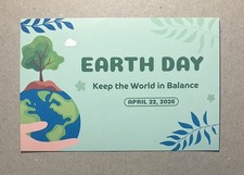 New postcard 4x6 Earth Day 2026