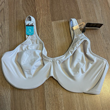 Bali One Smooth U 38DD Beige Full Coverage Underwire Bra Embroidered Bow
