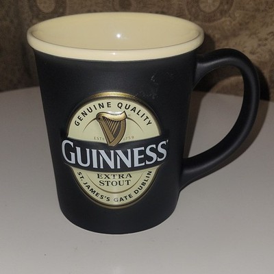 Guinness Extra Stout Black Ceramic Breweriana Mug Microwave Safe Dublin