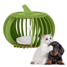 Cat Beds Cage 2-in-1 Cat Bed Cave Cats House Tent for Kittens Pumpkin Shape