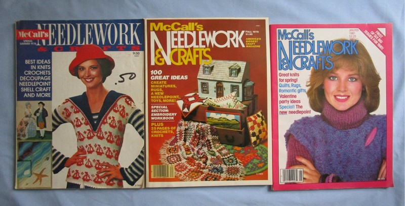 Lot of 3 McCall's Needlework & Crafts Magazines 1976 1978 1981 Wedding Dresses