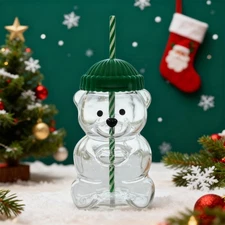 2025 Bearista BEAR CUP Jar Cold Cup Tumbler with Straw - NEW LIMITED EDITION