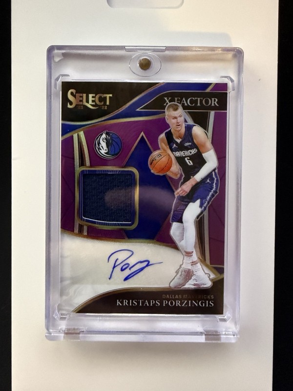 2021-22 Panini Select XF-KPZ Kristaps Porzingis X-Factor Patch Auto /49