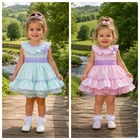 DREAM 0-8 YEARS baby girls  Spanish tie belt long top and full frilled knickers