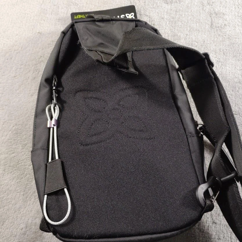 Sherpani Metro AT Anti Theft Sling Crossbody Bag Straw Black Travel Womens - Image 2 of 4