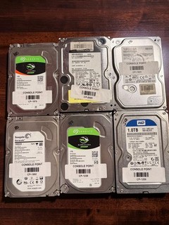 6 x 1TB 3.5" SATA HDD Hard Drives Job Lot 100% Health Tested & Wiped 6TB