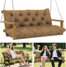 Porch Swing Cushions 60x40 Inch, 5" Extra Thick Waterproof Outdoor Swing Seat Cu