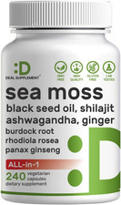 DEAL SUPPLEMENT Irish Sea Moss 7000mg Per Serving, 240 Veggie Capsules   14 Supe