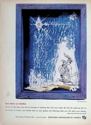 Original 1959 Container Corporation Of America Ad: Idealism Joseph Cornell Art