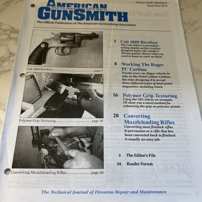 AMERICAN GUNSMITH SEPTEMBER 2018, CONVERTING MUZZLELOADING RIFLES