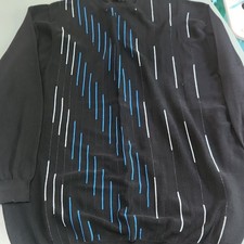 Bobby Chan Mens 3X Pullover Sweater Black Sil...