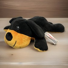 Melissa and Doug Doberman Dog Puppy Plush 9" Black  Brown Stuffed Animal Toy