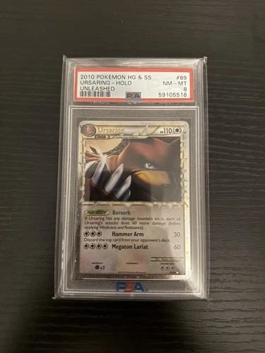 2010 POKEMON HEARTGOLD & SOULSILVER UNLEASHED #89 URSARING-HOLO PSA 8