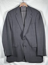 Vintage Austin Reed Mens 42L Gray Glen Plaid Wool Blazer Sport Coat Rodes