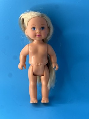 4.5'' Steffi Love Little Sister Evi Doll Blonde Simba No Clothes