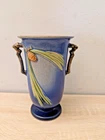 Roseville Pottery BLUE Pine Cone Vase #907-7 1930's 7 1/4" Tall EC