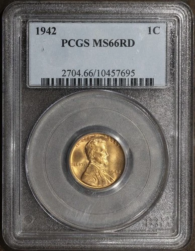 1942 (MS66 RD) Lincoln Wheat Cent 1C PCGS