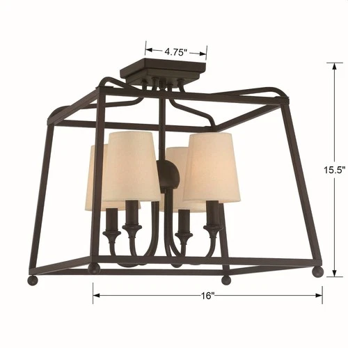 Crystorama Lighting - Four Light Ceiling Mount - Ceiling Mount - Sylvan - Four - Picture 3 of 4