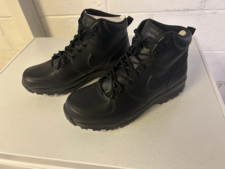 Мужские ботинки Nike Manoa размер 13 черные кожаные на шнуровке прочные безопасные рабочие стильные - Изображение 3 из 4