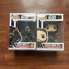 Star Wars - Cassian Andor (Chase) & Common #782 Funko Pops + Protectors