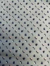 VTG Cranston Ditsy Gray CALICO w/ Pink Burgundy White Florals Cottagecore BTFQ