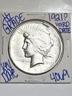 1921 Peace Silver Dollar High Relief First Year Issue VF/XF Better Type Coin