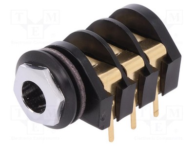 Wege: 3 Steckverbinder: Jack 6,3mm Buchse 90°-Winkel weiblich
