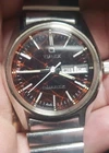 Vtg78 Timex Pulp Fiction Vincent Vega Q Quartz Red&black Dial "Parts Or Repair"