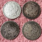 MORGAN SILVER DOLLAR COINS  LOT OF 4  1921  CIRCULATED  HEAVY SILVER LOT # 4
