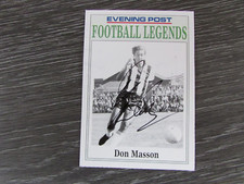 Don Masson Notts County Middlesbrough Scotland Football Player Hand Signed Card