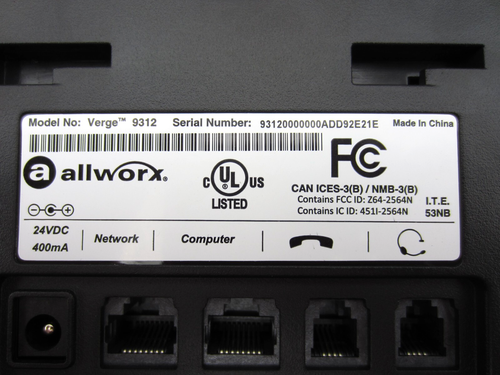 Teléfono de escritorio de oficina Allworx Verge 9312 - 12 líneas VoIP grado A (30 en stock) - Imagen 4 de 4