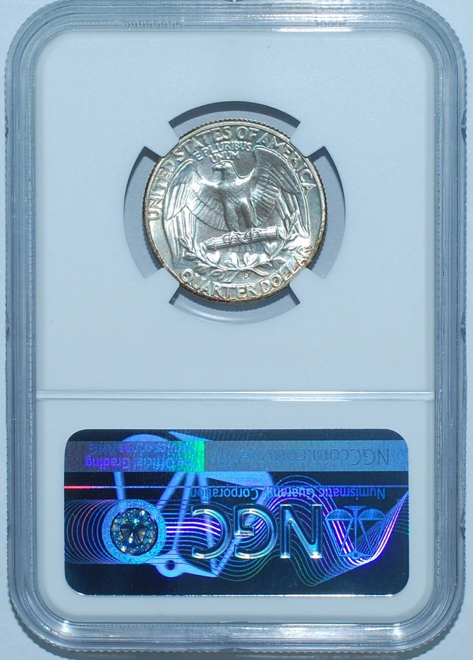 1951 D NGC MS67 Washington Silver Quarter - Image 2 of 2