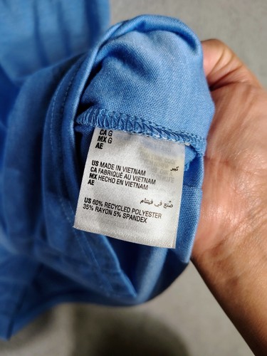 Alfani Shirt Men's Large Regatta Blue Stretch Short Sleeve Button-Up Classic NWT - Picture 10 of 11