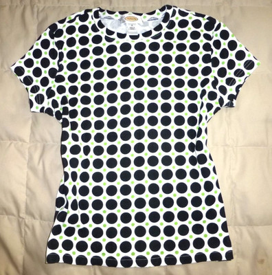 TALBOTS Animal Pattern Paisley Dot KNIT KNITTED TOP SHIRT SWEATER Blouse XS S M