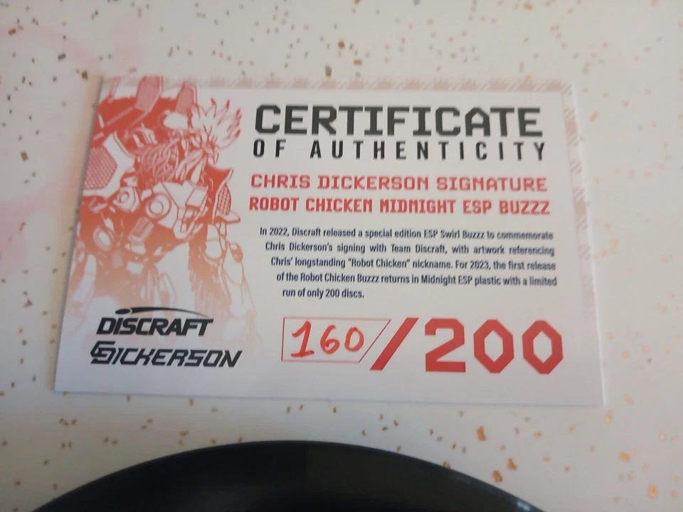 💥 Discraft Murdered Out Buzzz Chris Dickerson Robot Chicken New L.E.  1 of 200 - Image 3 of 4