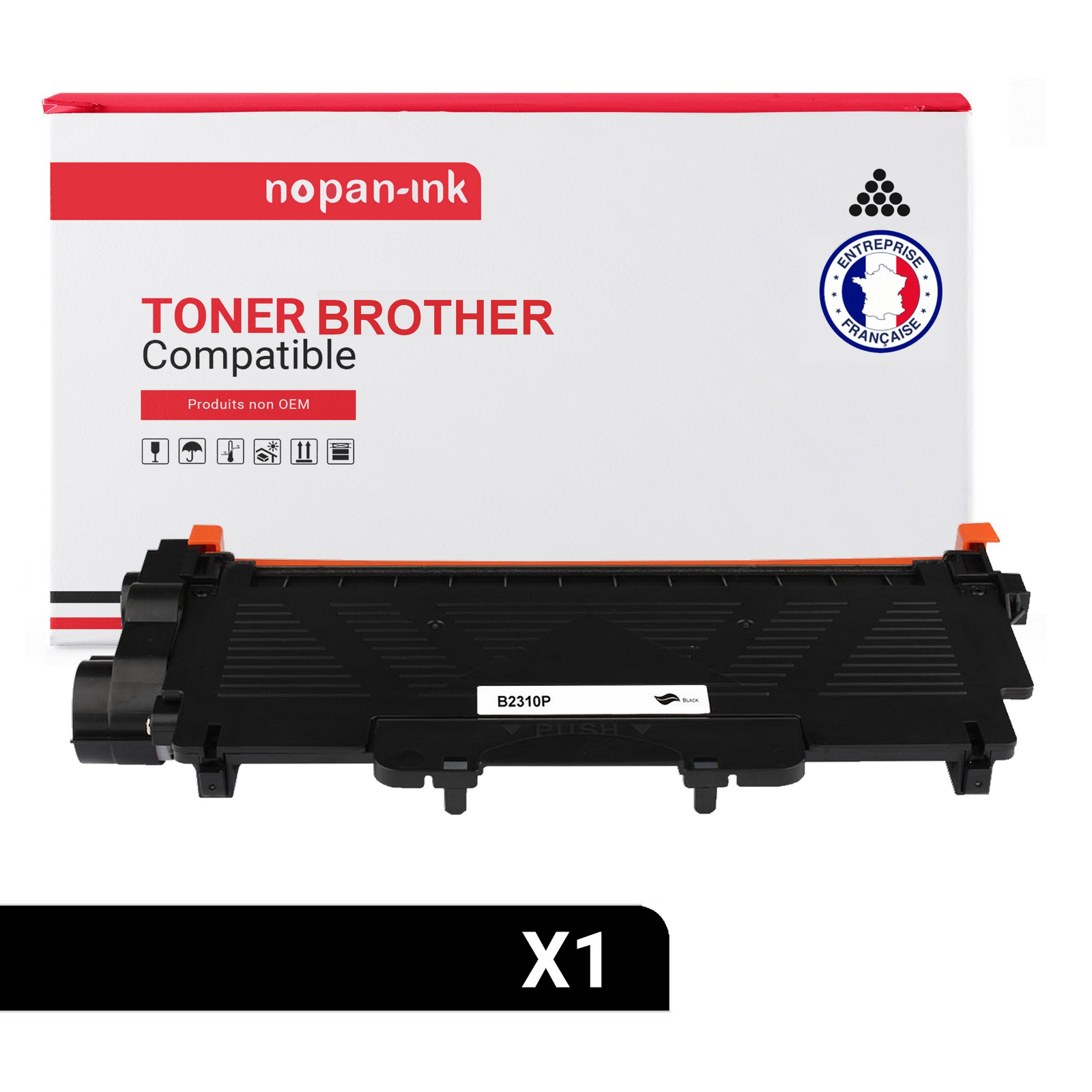 Toner TN2310 compatible Brother de marque NOPAN-INK pour impression bureautique nette