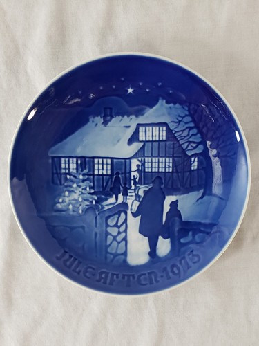 BING & GRONDAHL 1973 Country Christmas Limited Edition Plate 7" Collector's Used