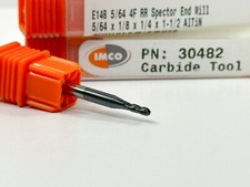 IMCO 30482 E14B 4FL RR 5/64" x 1/8 x 1/4 x 1-1/2" Carbide End Mills NEW 3pcs
