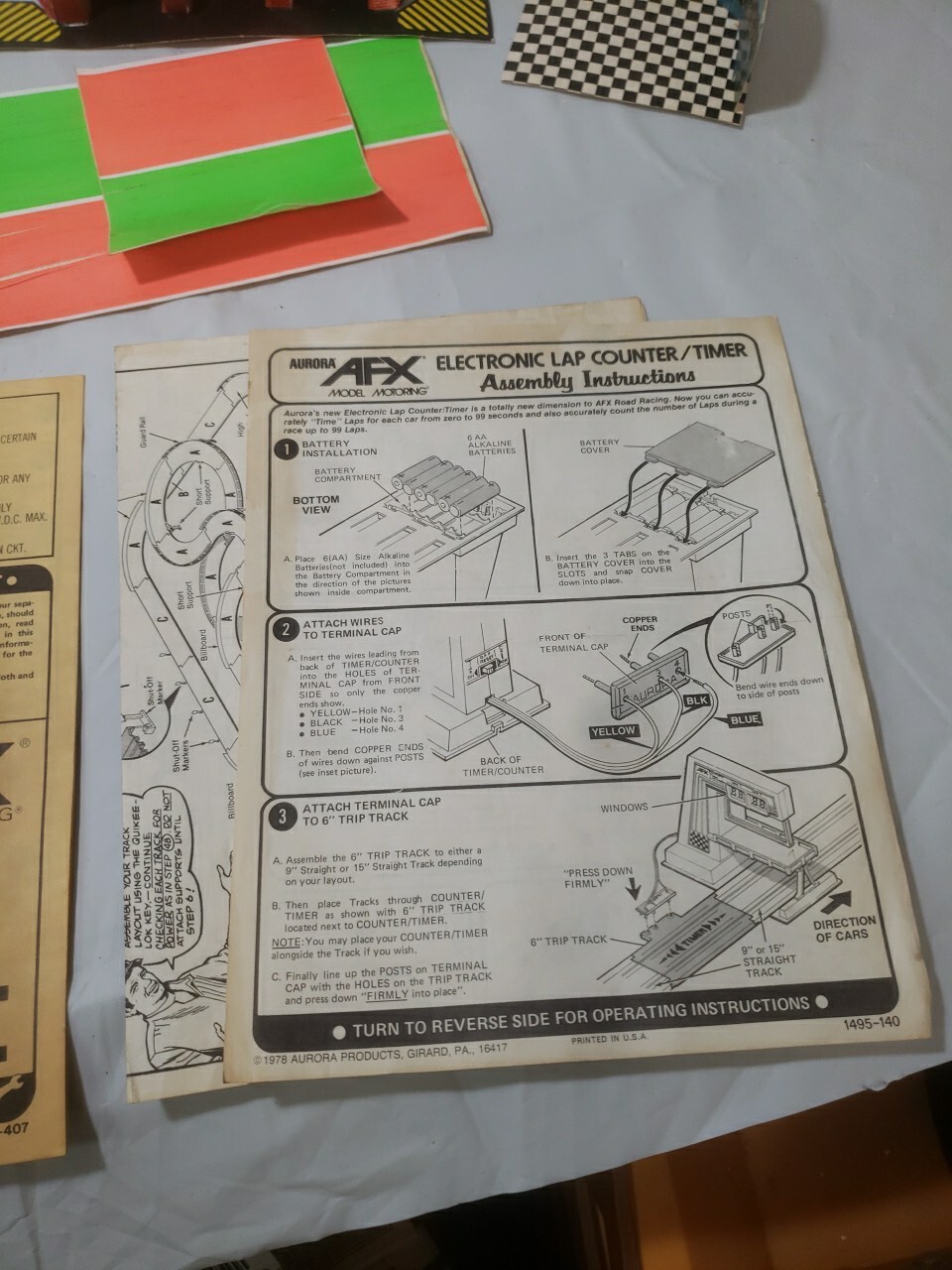 RARE NO CARS 70s Aurora AFX Model Motoring Flying Turns HO Slot Car