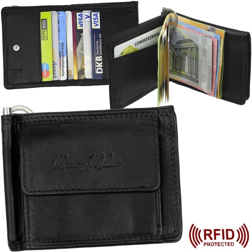 Dollarclip Geldbörse Metallklammer Moneyclip Geld Klammer Clip RFID Kartenfach - 第 1/11 張圖片