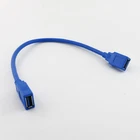 USB 3.0 A Female Jack To Female Socket 1FT Super Fast Extension Cable Cord Blue