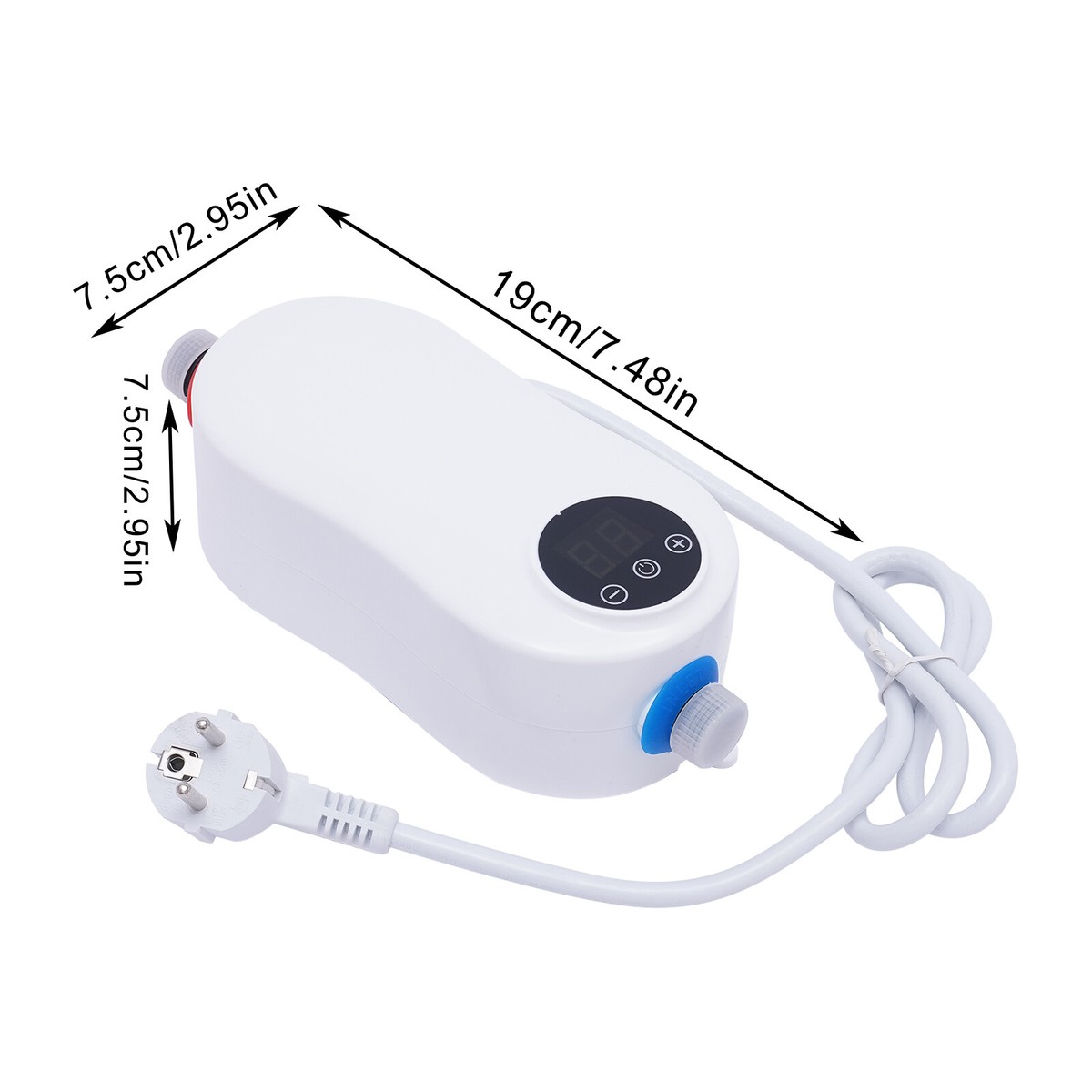 Produktbild von Instant Heizer LED 7500W Elektronischer Durchlauferhitzer 220V - Instant Warmwasser Für Küche & Bad IPX4 Wasserdicht