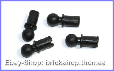 Lego Technic 4 x Verbinder schwarz - 6628a - Connector Pins Black - NEU / NEW