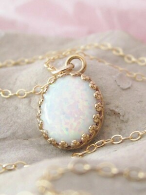 2Ct Oval Cut Fire Opal Solitaire Pendant 14K Yellow Gold Plated Silvr Free Chain