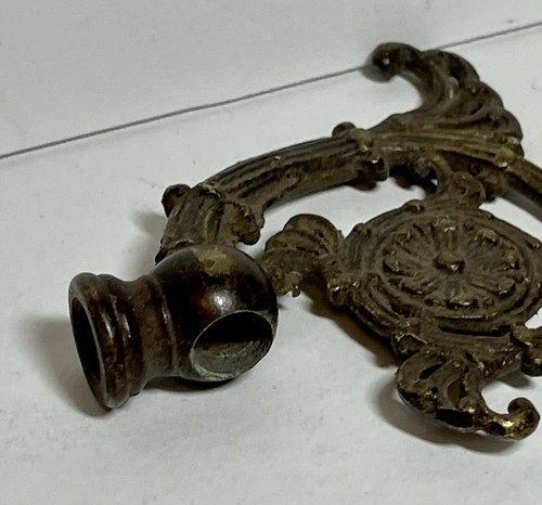 Cast Brass Lamp Arm Back, approx 3 x 3.5”. - Picture 3 of 5