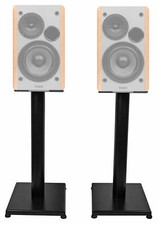 Black 21  Steel Bookshelf Speaker Stands For Edifier R1280T Bookshelf Speakers