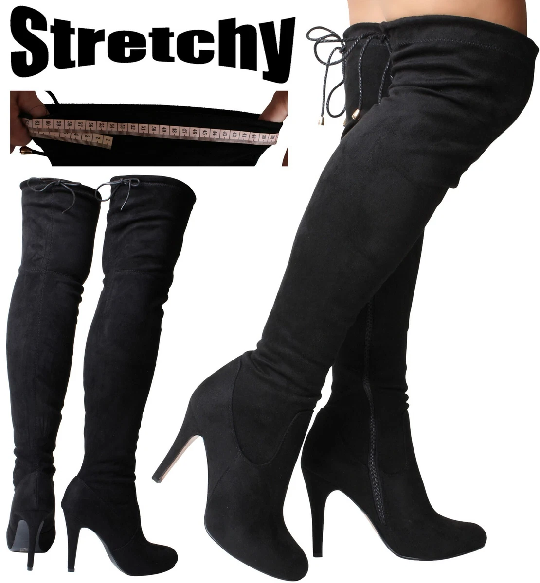 Bottes hautes au dessus du genou sale